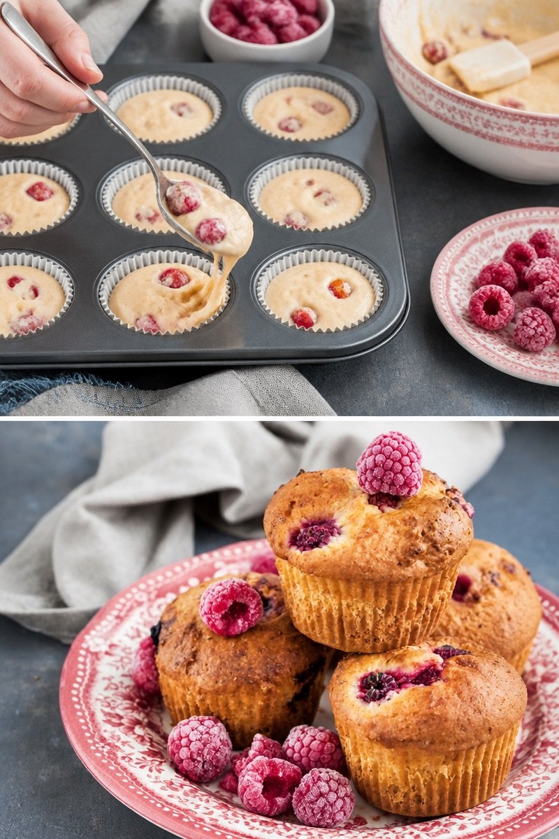 Muffins aux framboises