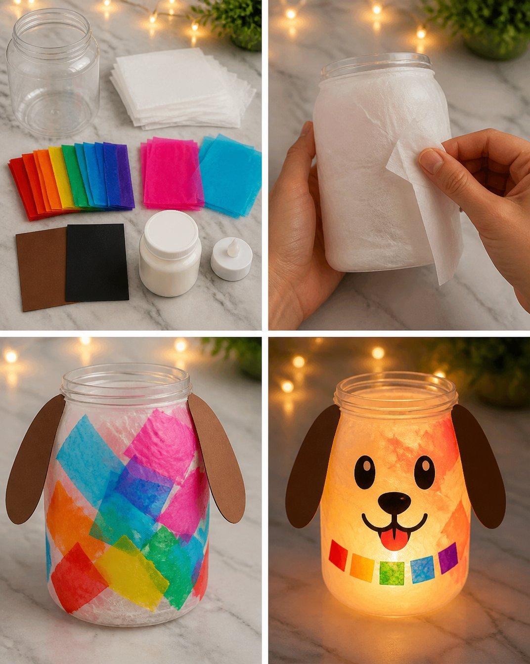 Rainbow Puppy Ghost Glow Lantern