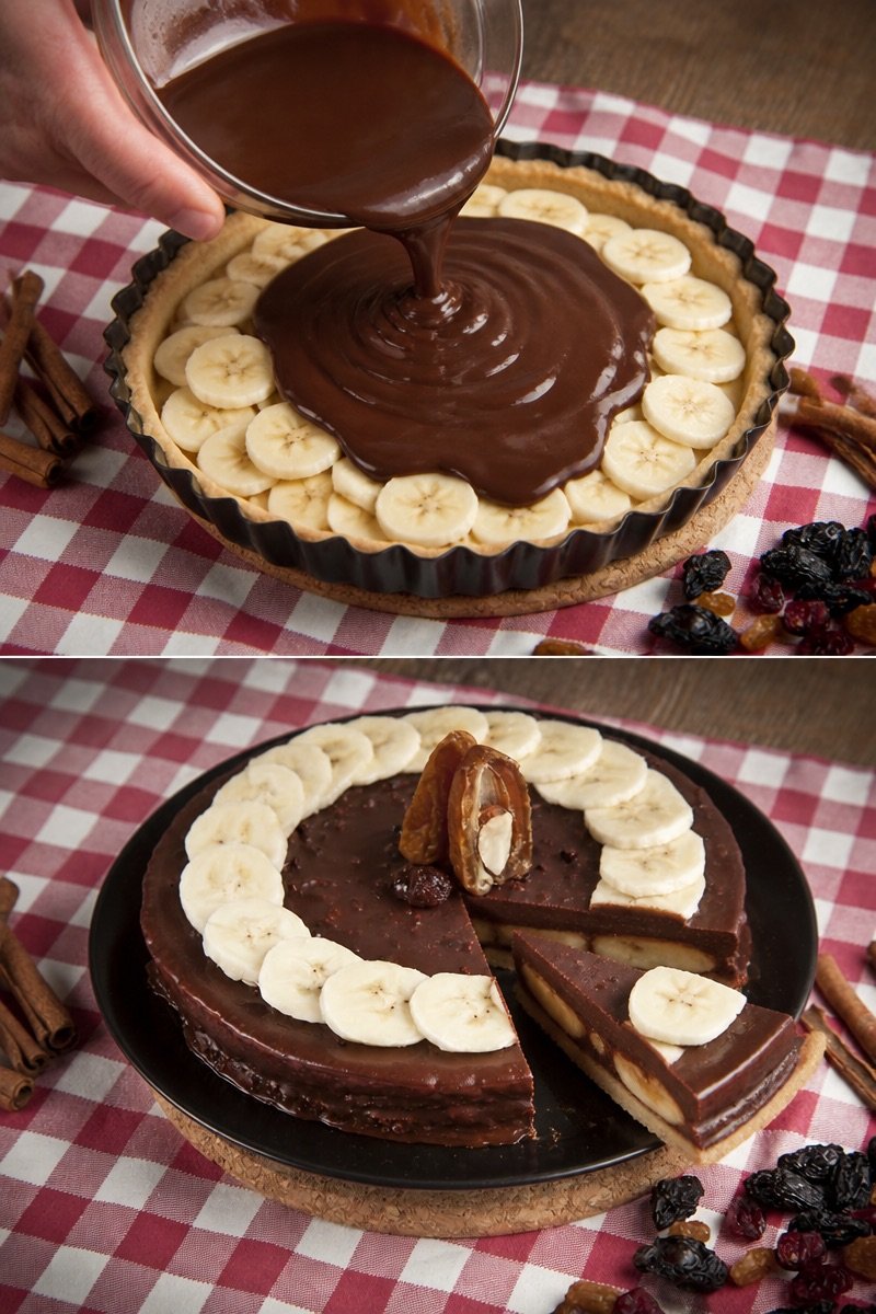 Tarte chocolat banane facile