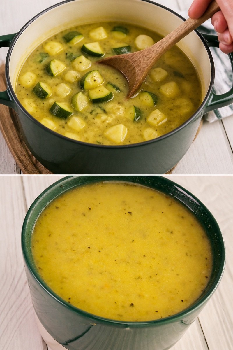 Soupe de courgettes à la vache qui rit