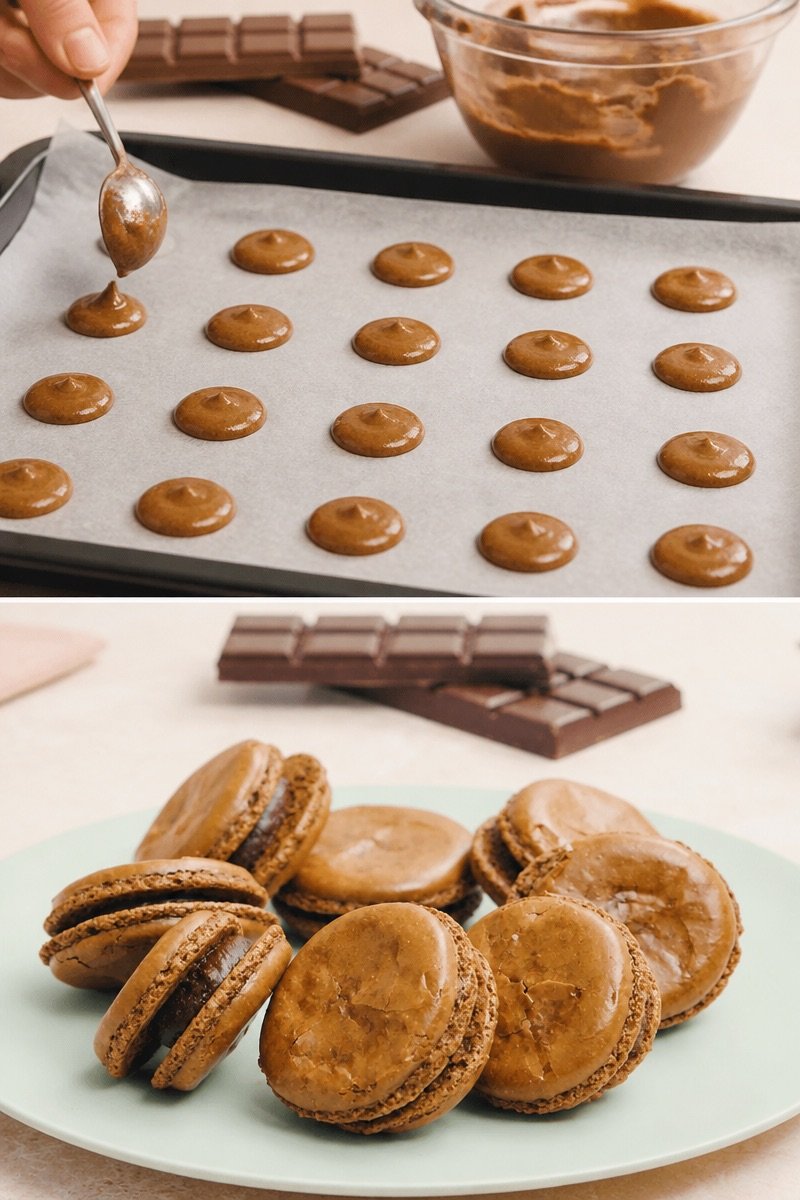 Macarons au chocolat