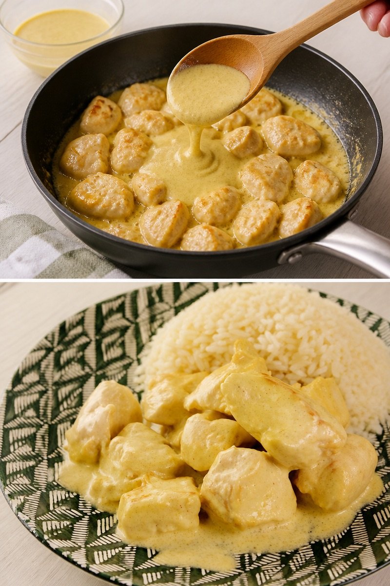 Filets de poulet à la moutarde et à la crème