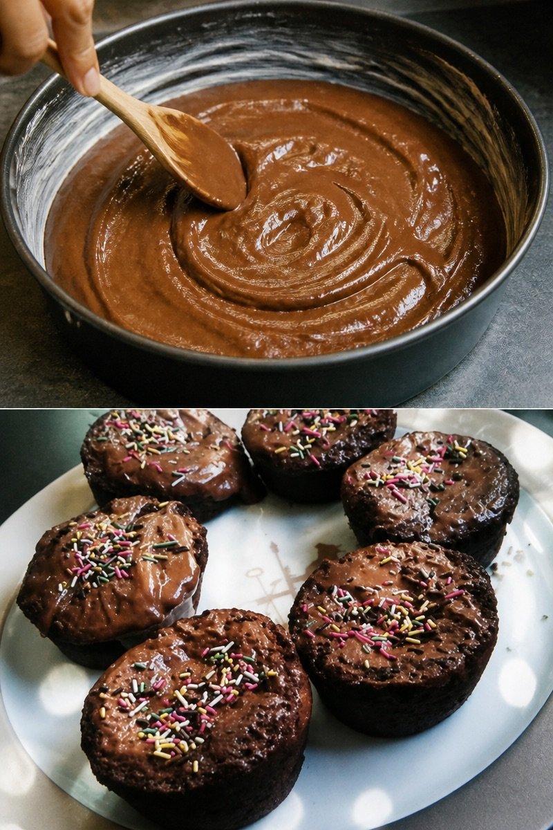 Gâteau fondant au chocolat au lait