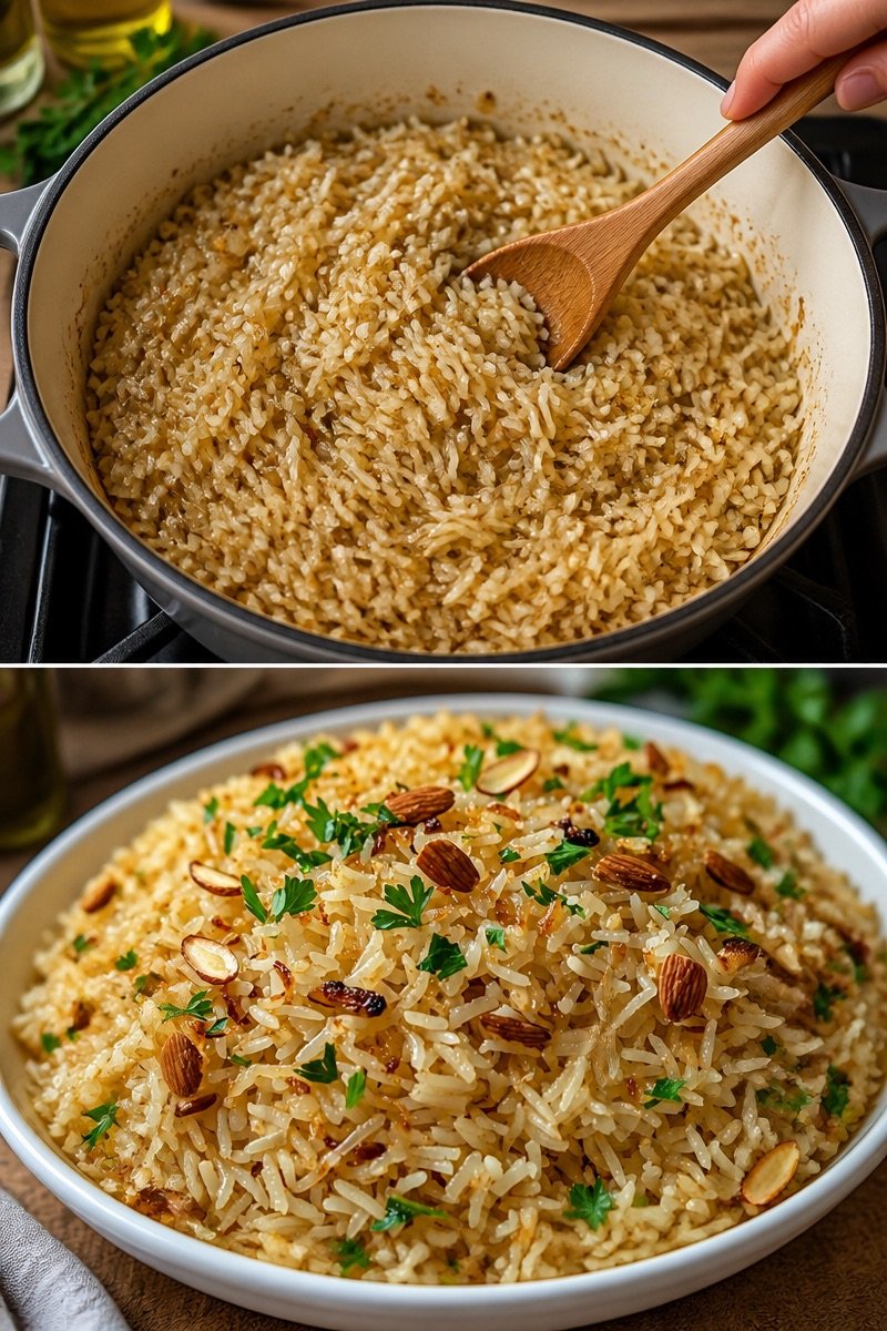 Arabischer Reis – Ein einfaches und köstliches GerichtZutaten 📋- 300 g Basmati-Reis
- 600 ml Wasser oder Brühe
- 2 EL Olivenöl
- 1 Zwiebel (fein gehackt)
- 2 Knoblauchzehen (gehackt)
- 1 TL Kr...