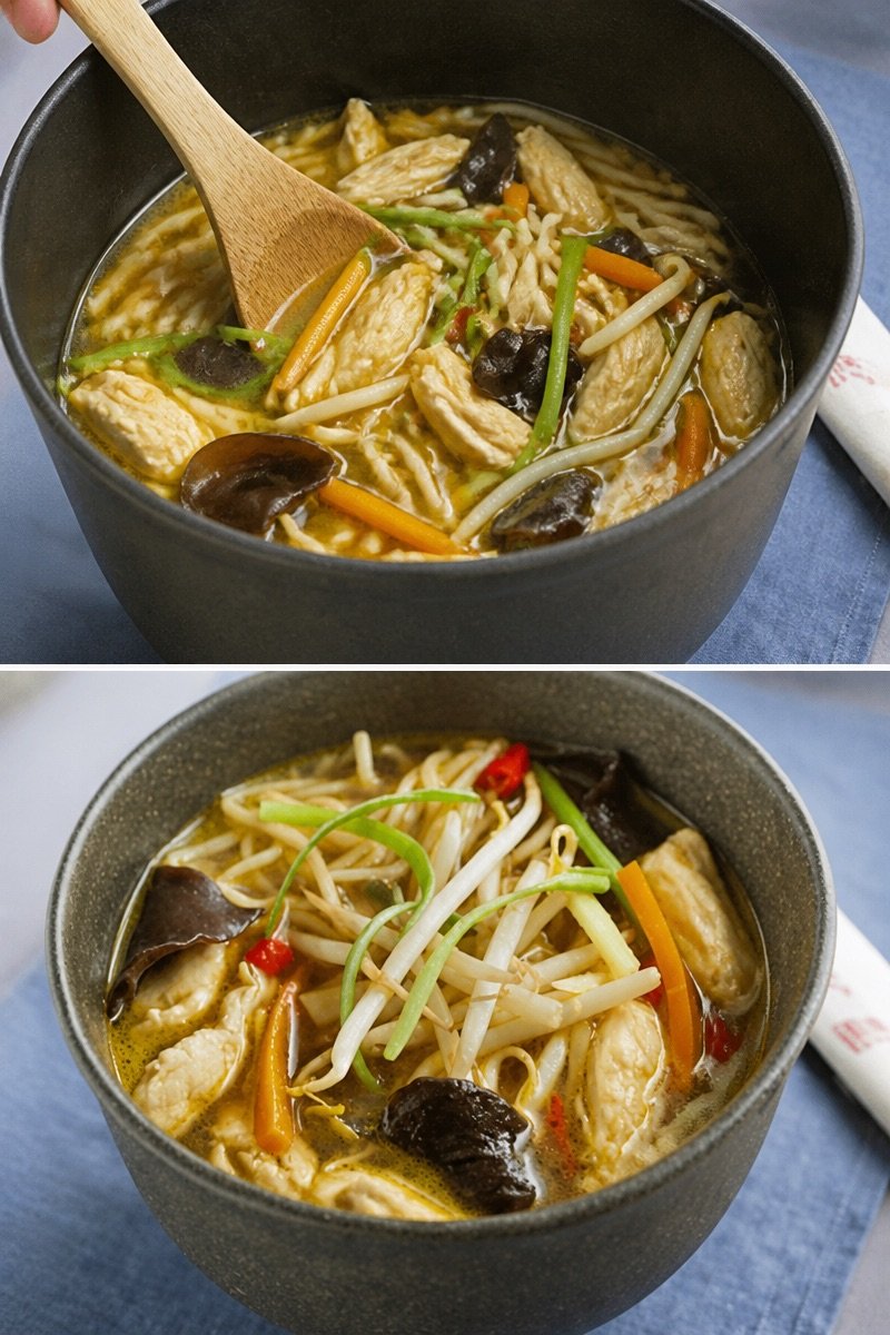 Soupe chinoise au poulet