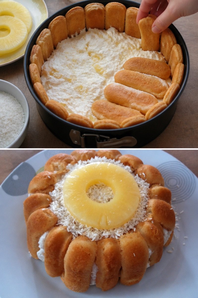 Charlotte cocco e ananas