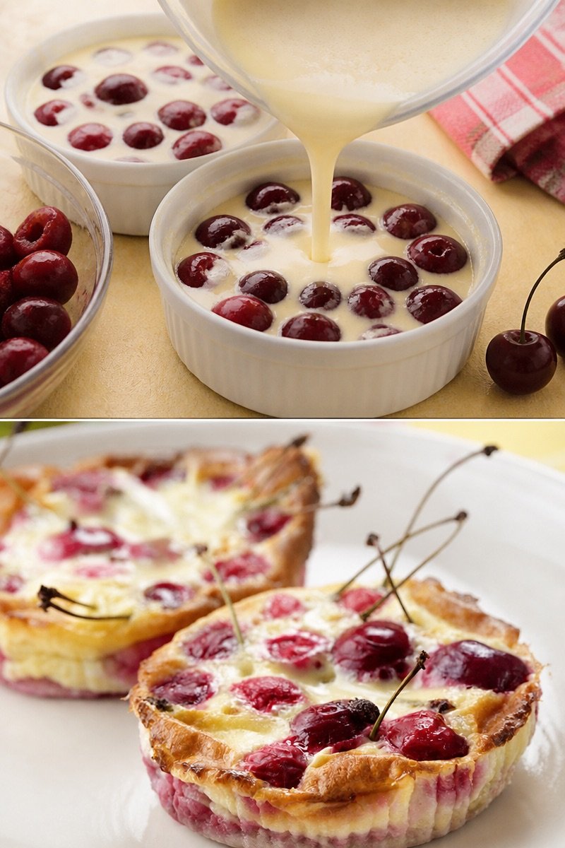 Piccoli clafoutis alle ciliegie