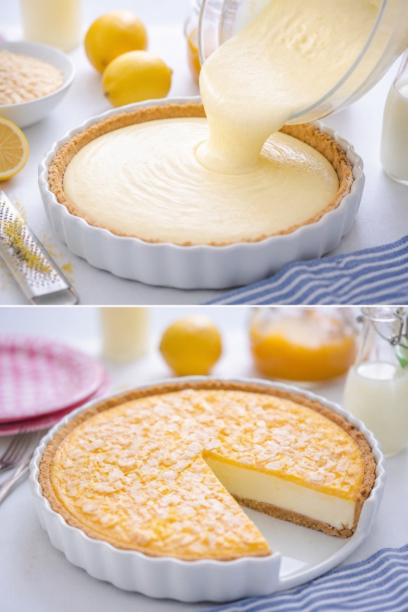 Tarte au fromage blanc, citron et amandes