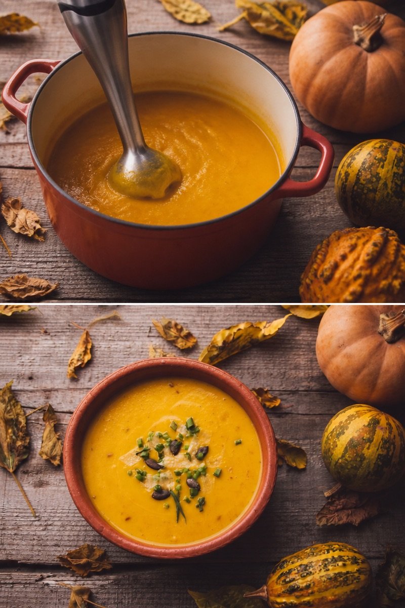 Zuppa di zucca e castagne