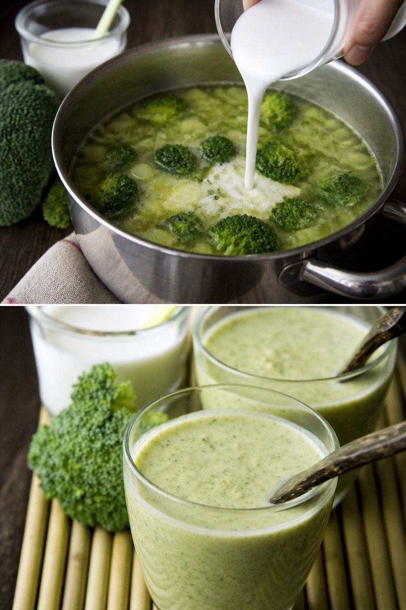Soupe de brocolis au lait de coco