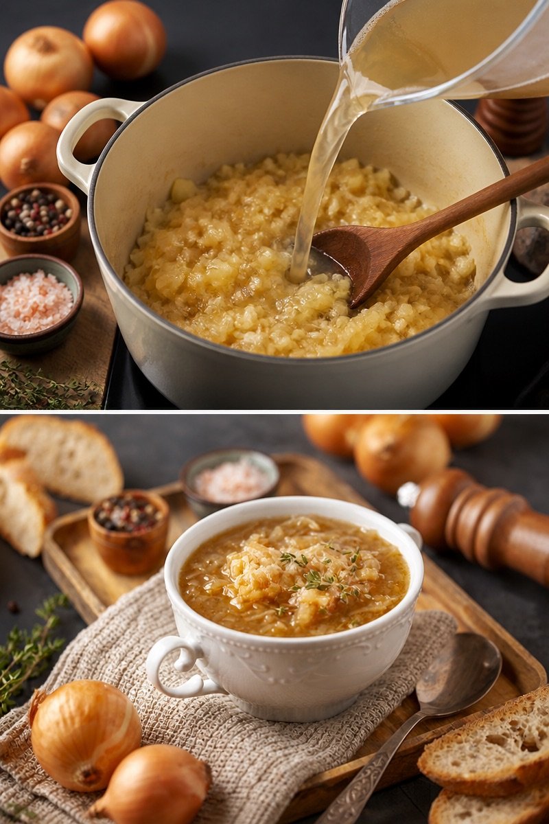 Soupe à l'oignon facon grand-mère