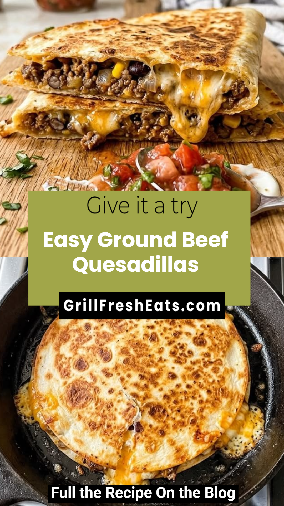 Easy Ground Beef Quesadillas