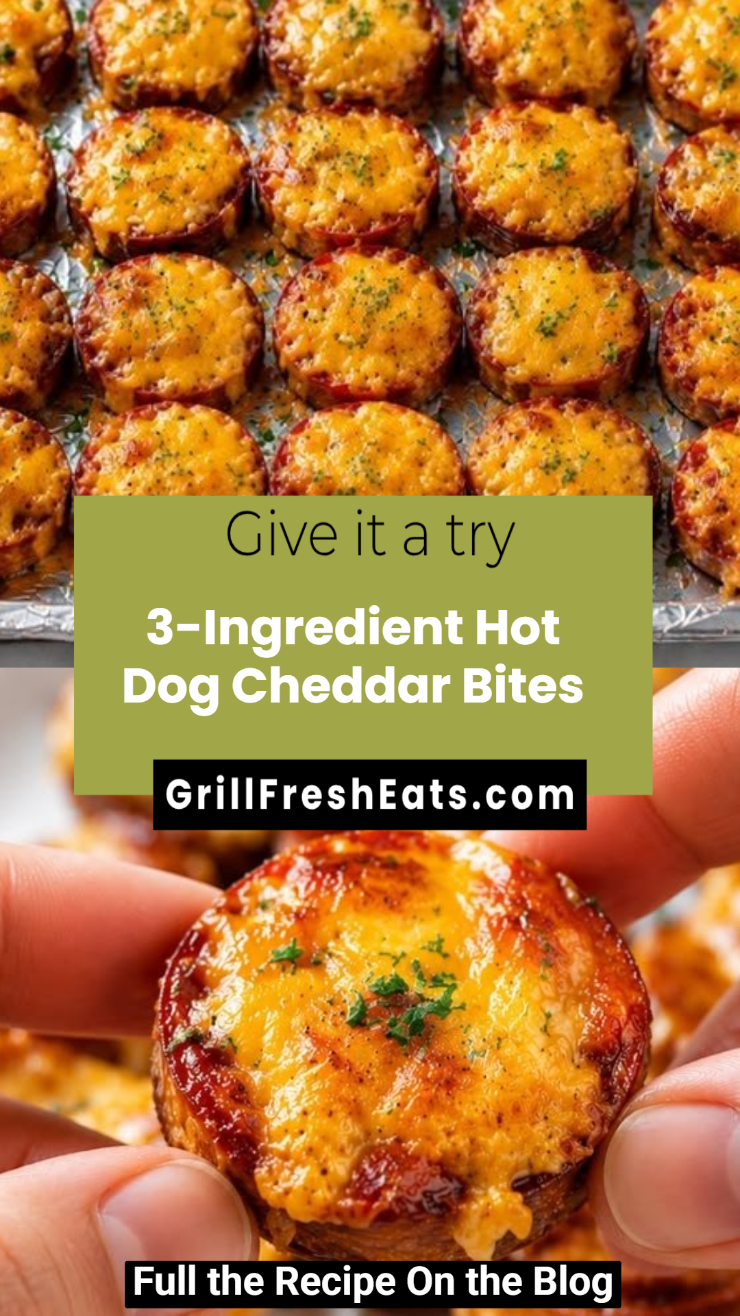 3-Ingredient Hot Dog Cheddar Bites