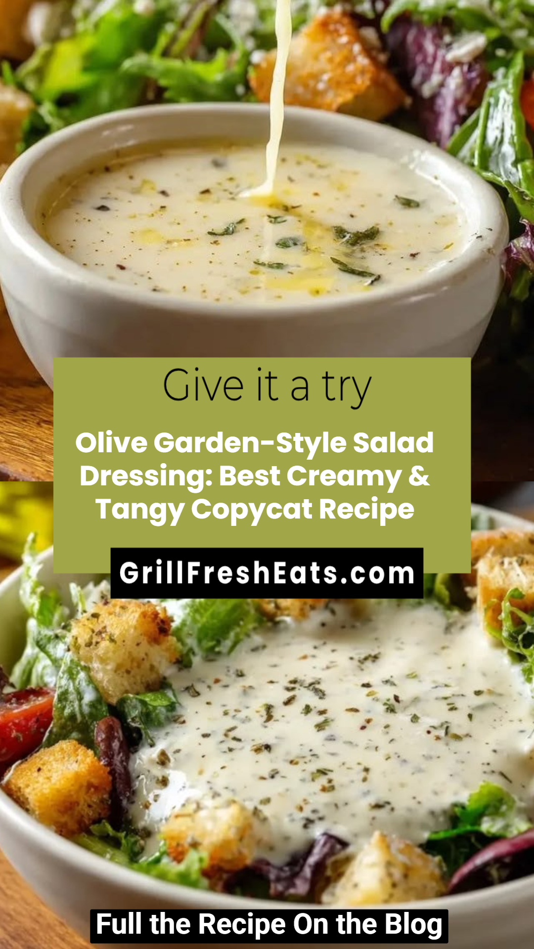 Olive Garden-Style Salad Dressing: Best Creamy & Tangy Copycat Recipe