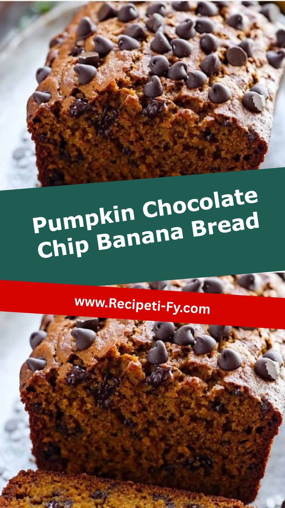 Pumpkin Chocolate Chip Banana Bread