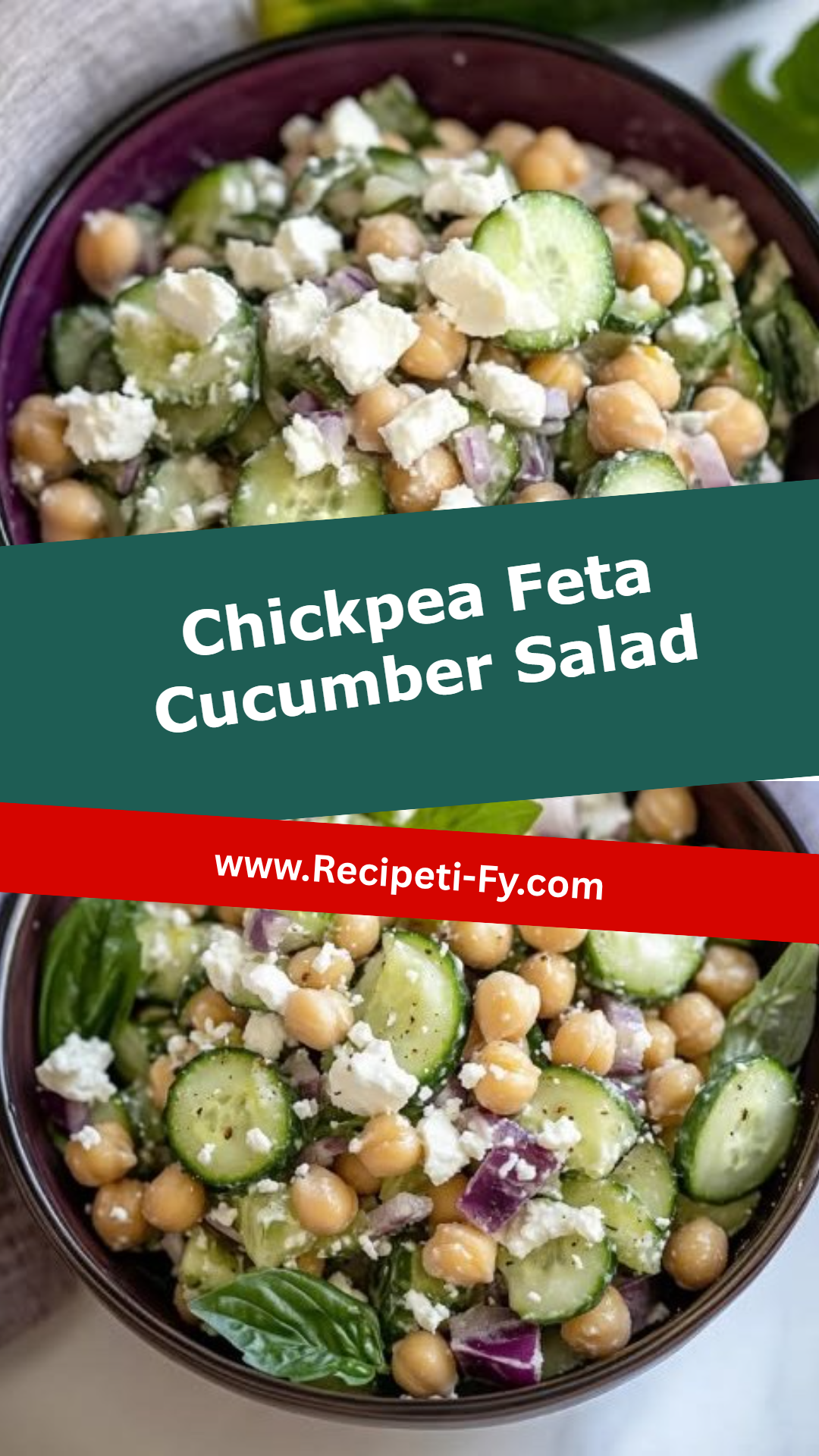 Chickpea Feta Cucumber Salad