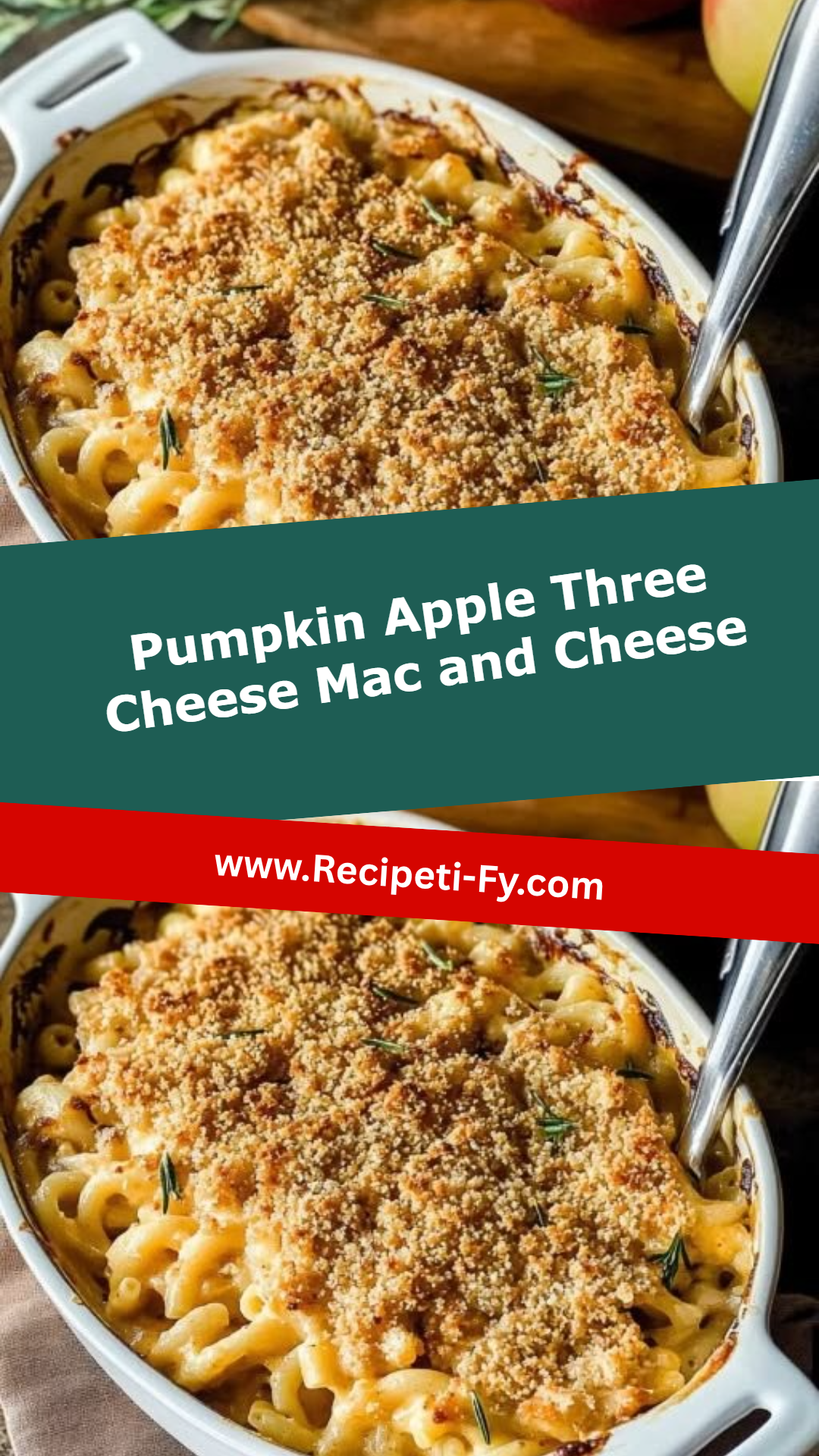 Pumpkin Apple Three Cheese Mac and Cheese