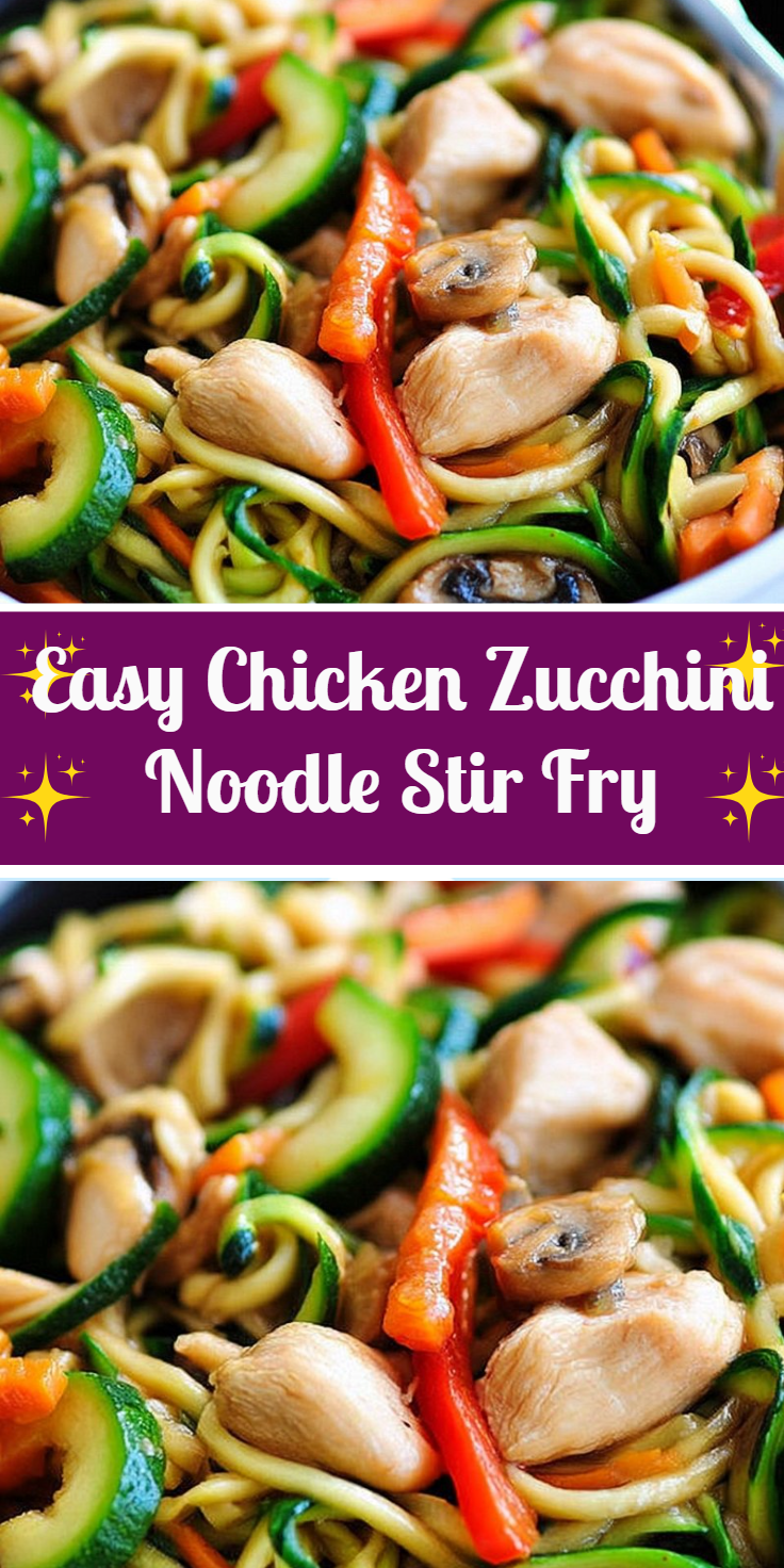 Easy Chicken Zucchini Noodle Stir Fry