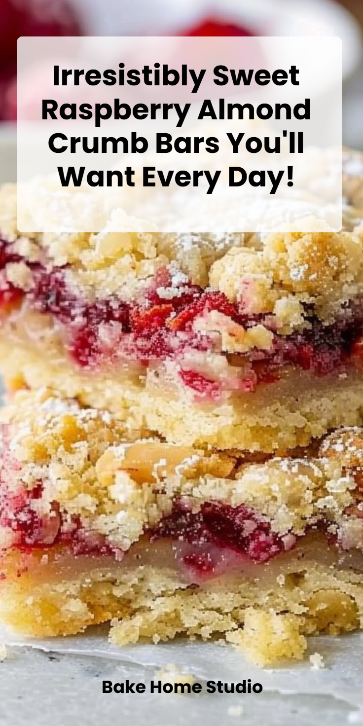 Raspberry Almond Crumb Bars