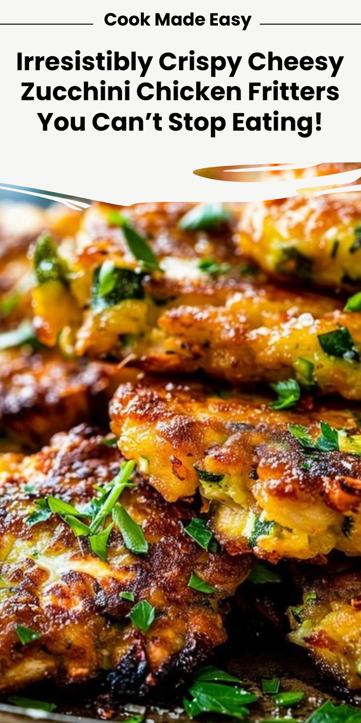 Cheesy Zucchini Chicken Fritters Recipe