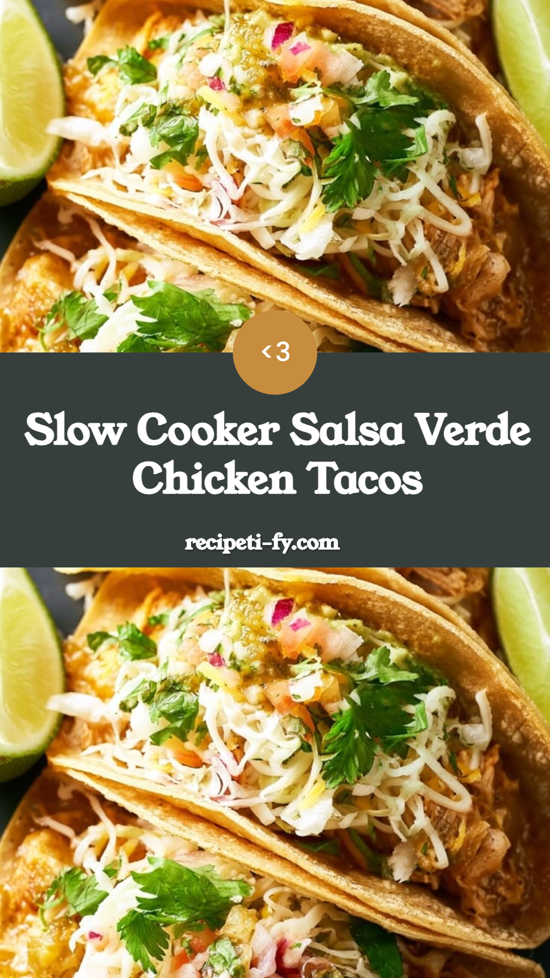 Slow Cooker Salsa Verde Chicken Tacos