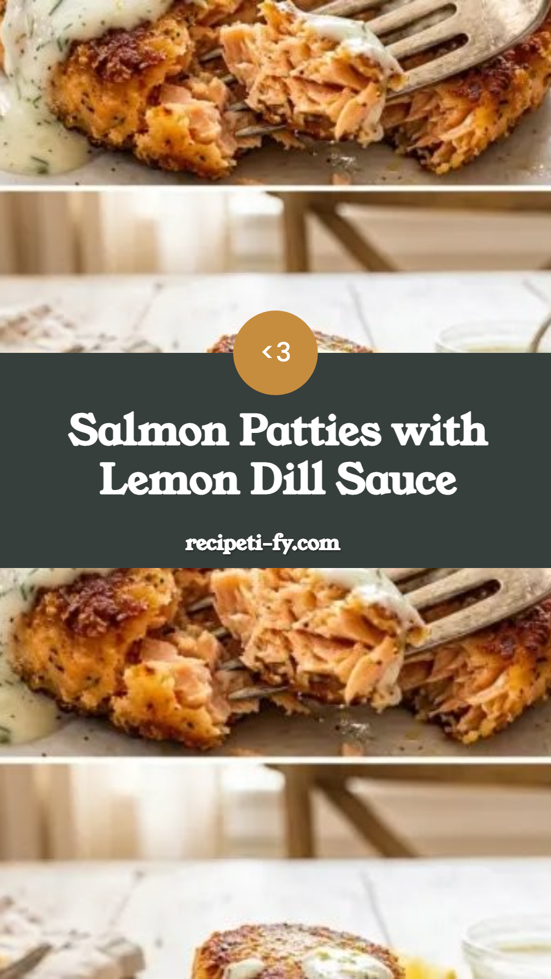 Salmon Patties with Lemon Dill Sauce