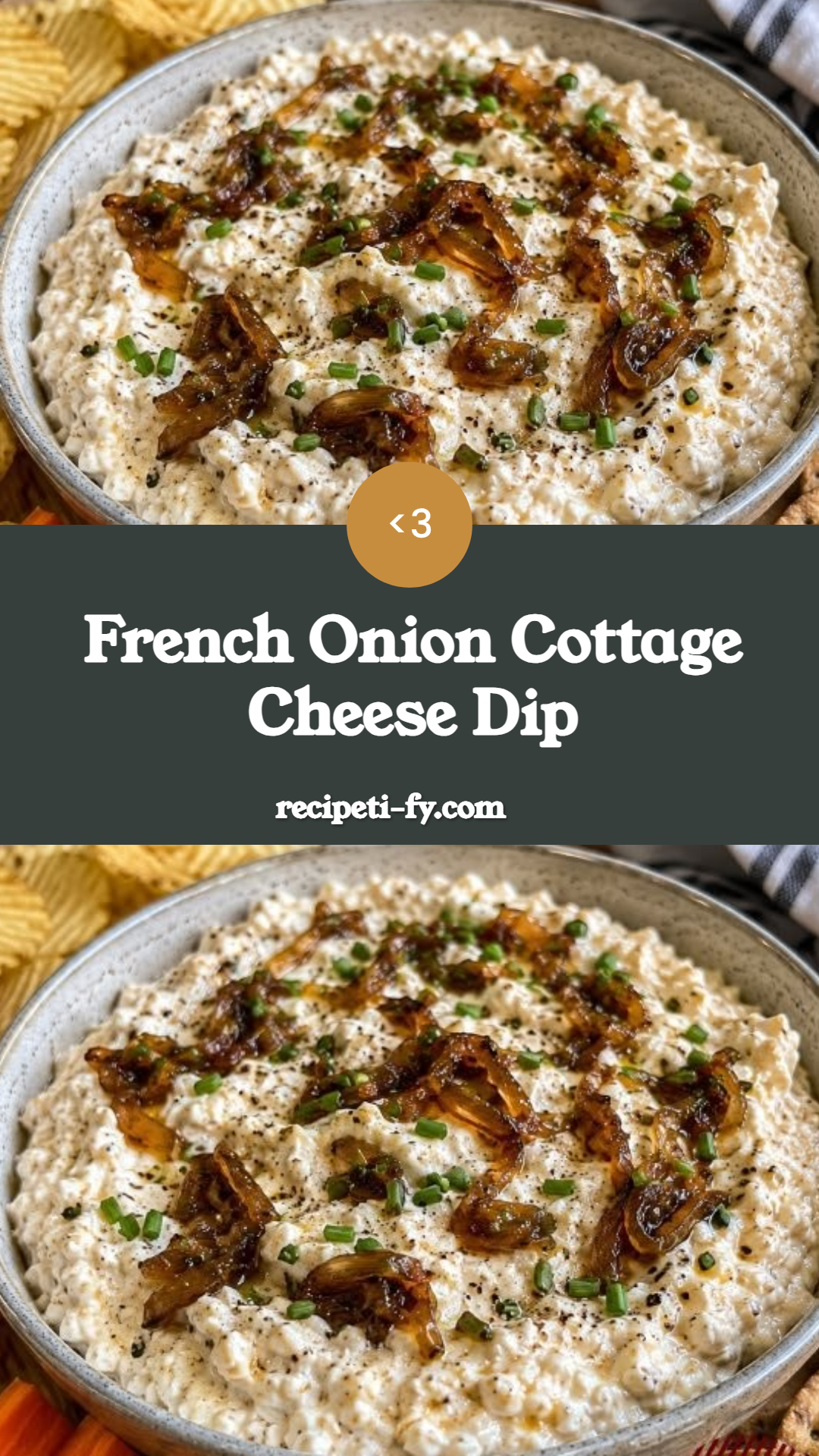 French Onion Cottage Cheese Dip