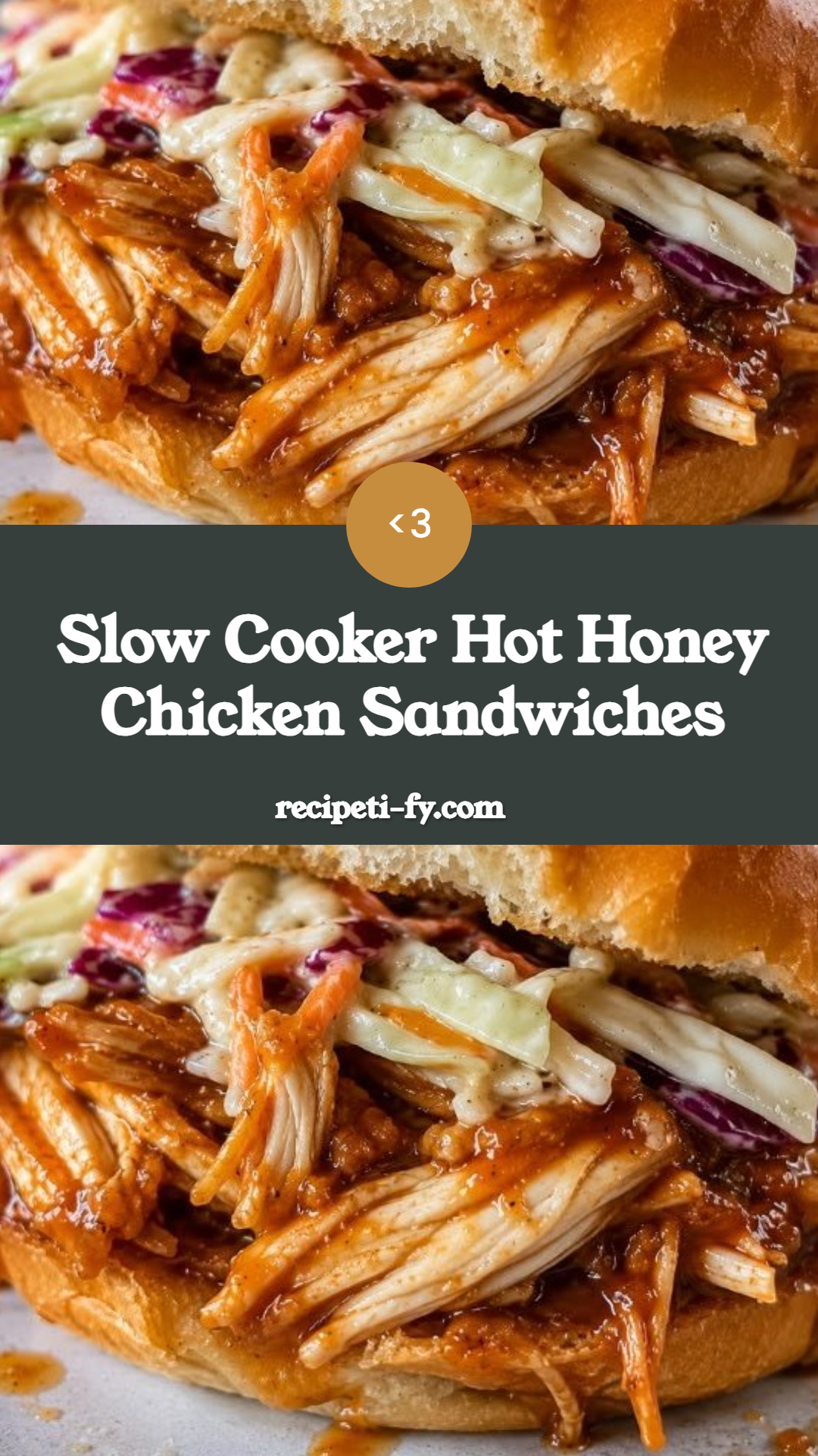 Slow Cooker Hot Honey Chicken Sandwiches