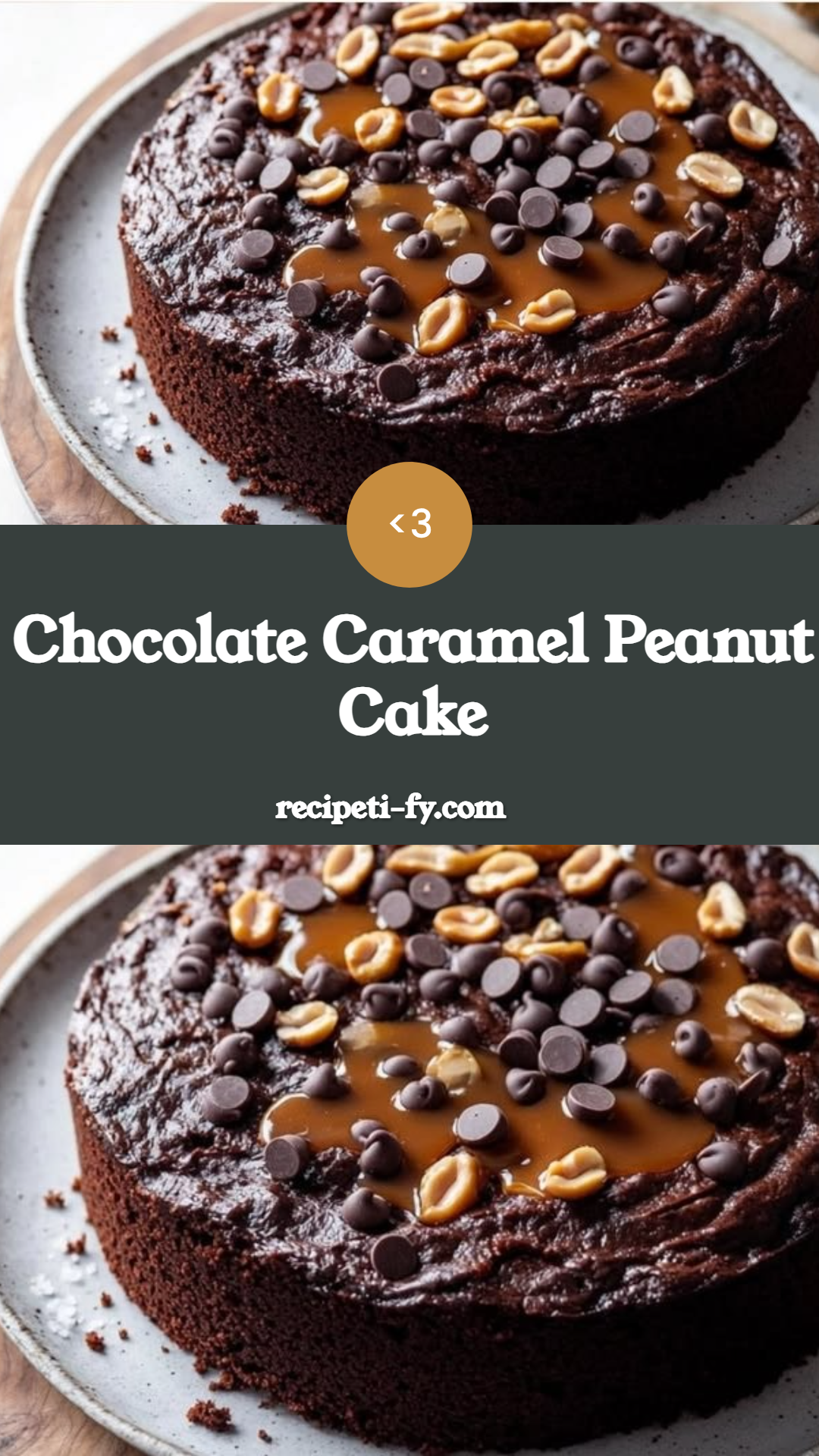 Chocolate Caramel Peanut Cake
