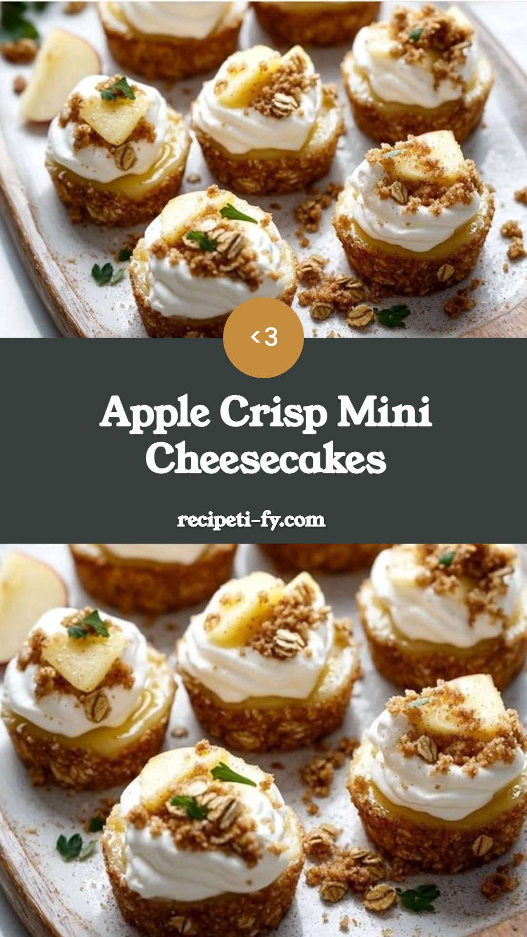 Apple Crisp Mini Cheesecakes