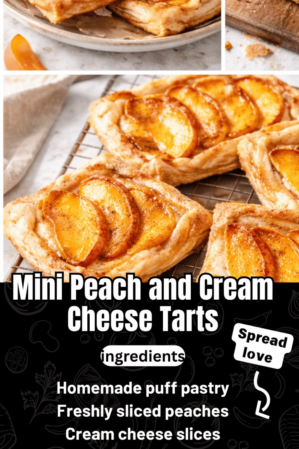 Mini Peach and Cream Cheese Tarts