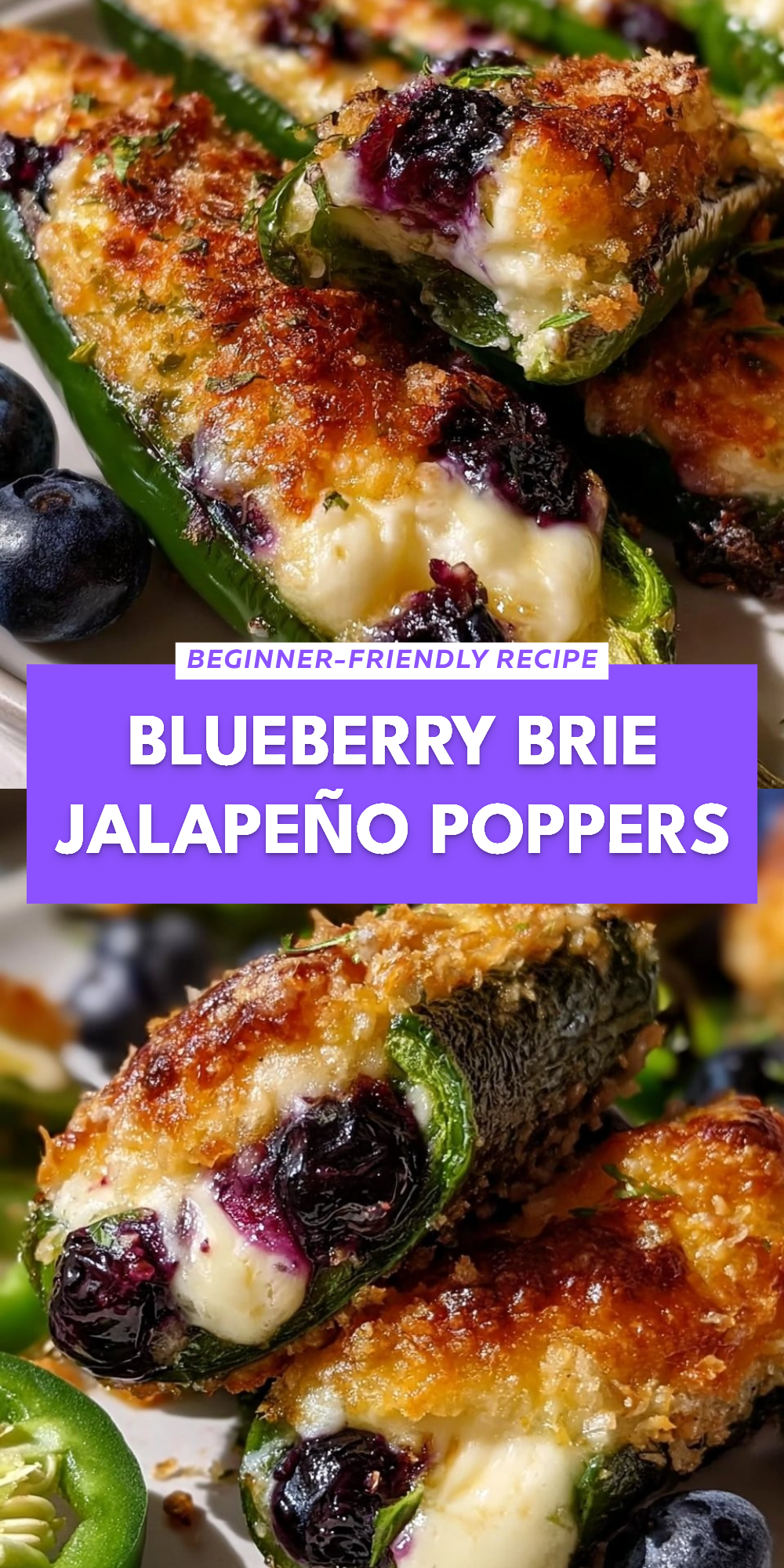 Blueberry Brie Jalapeño Poppers