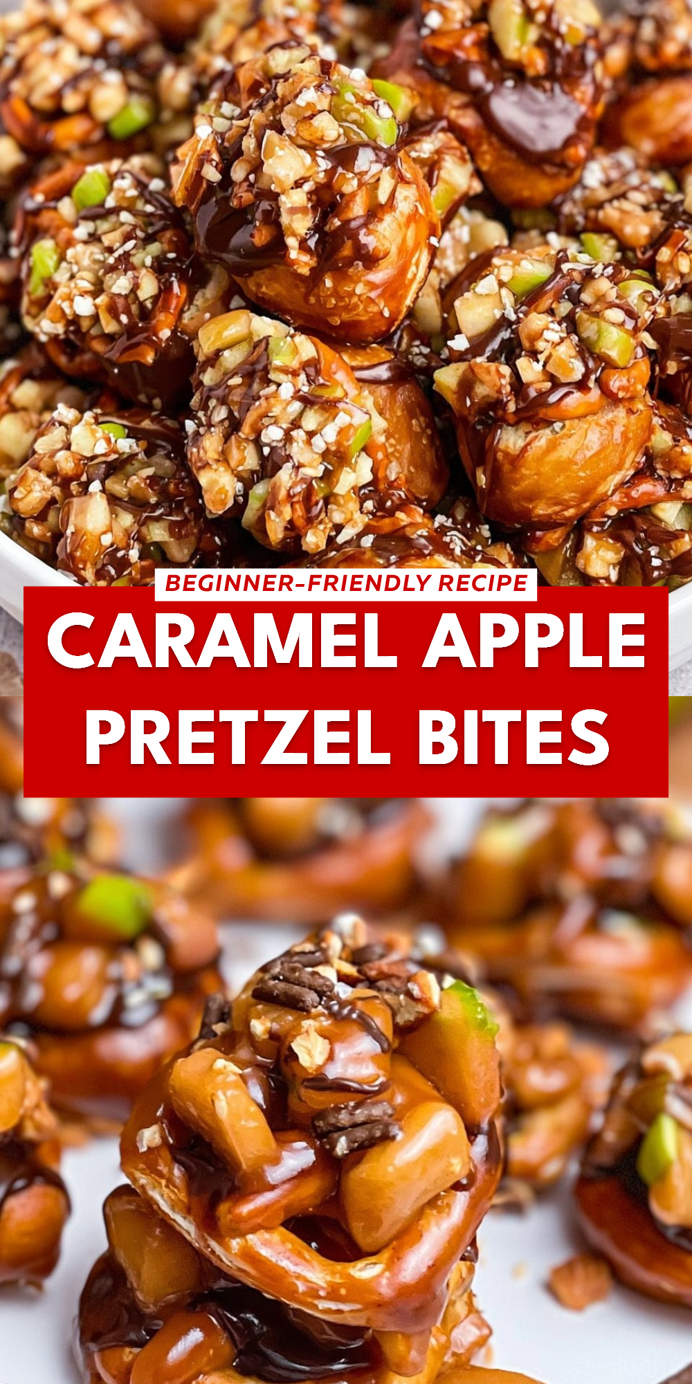Caramel Apple Pretzel Bites