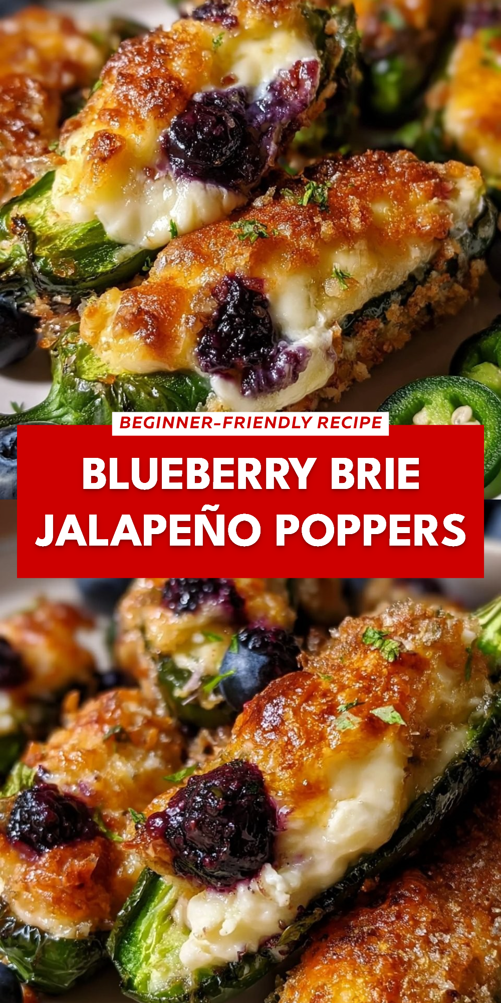 Blueberry Brie Jalapeño Poppers