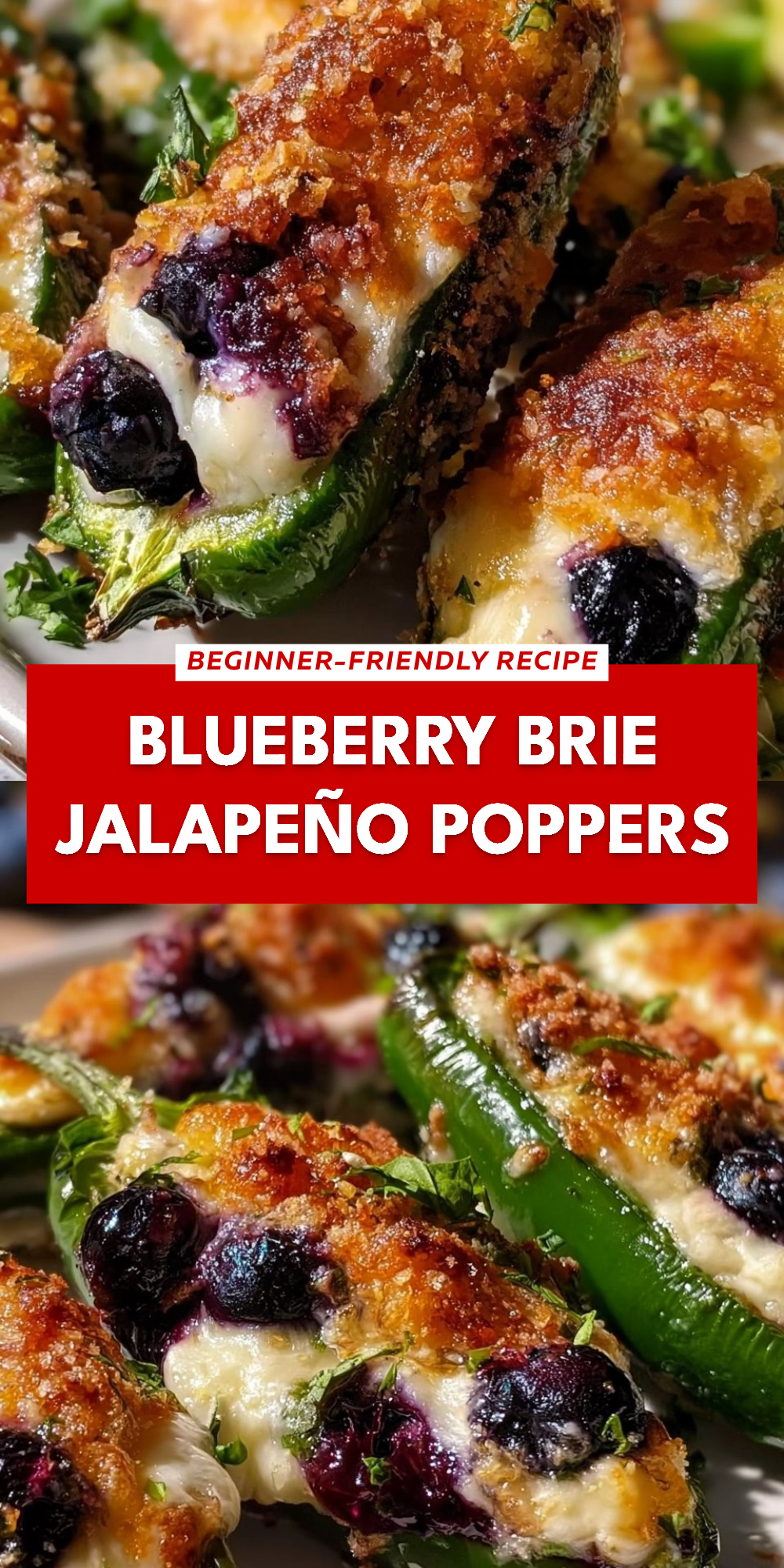 Blueberry Brie Jalapeño Poppers