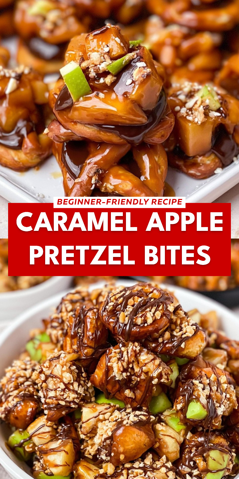 Caramel Apple Pretzel Bites
