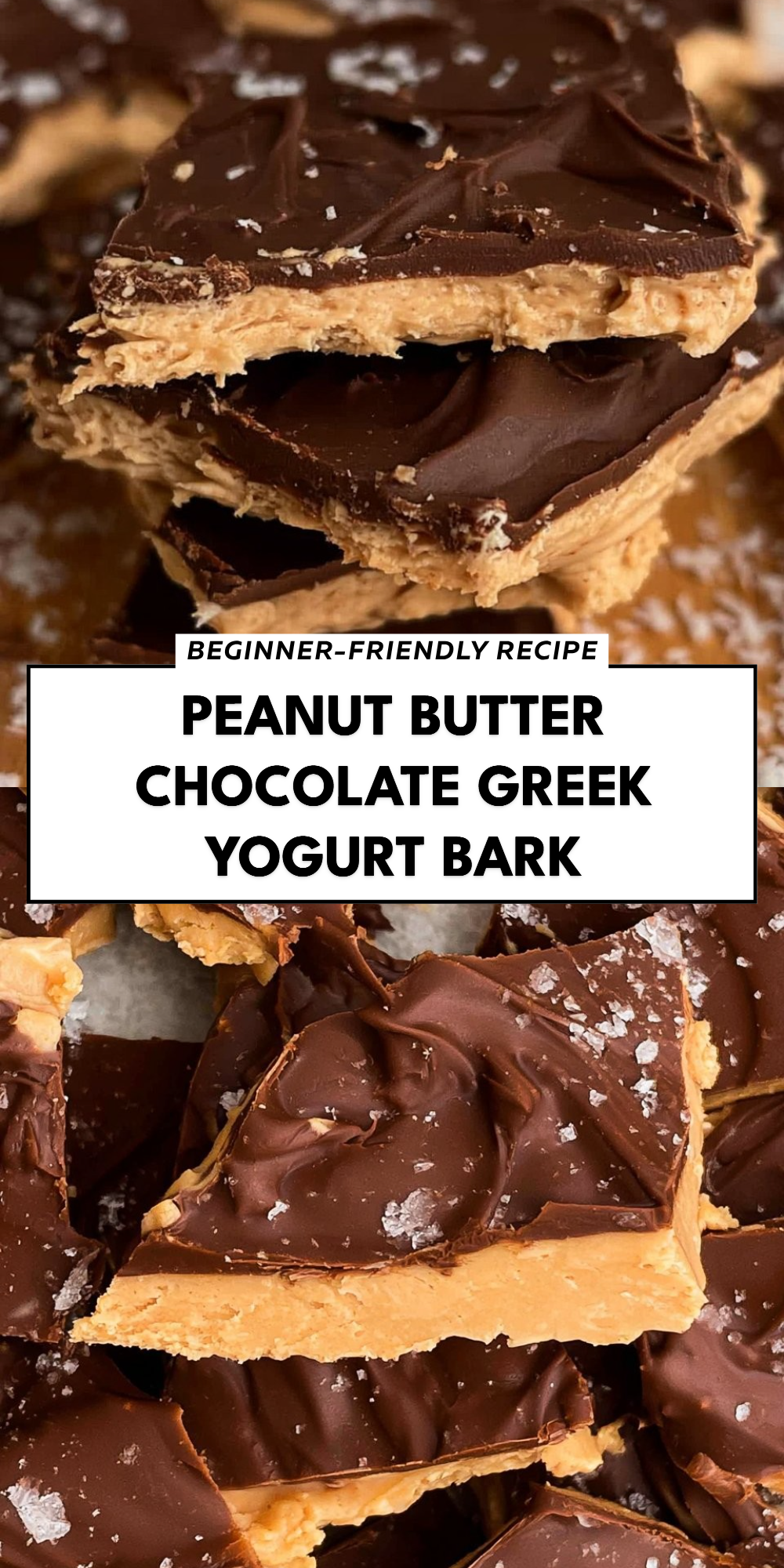 Peanut Butter Chocolate Greek Yogurt Bark