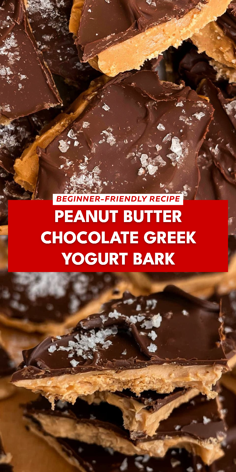 Peanut Butter Chocolate Greek Yogurt Bark