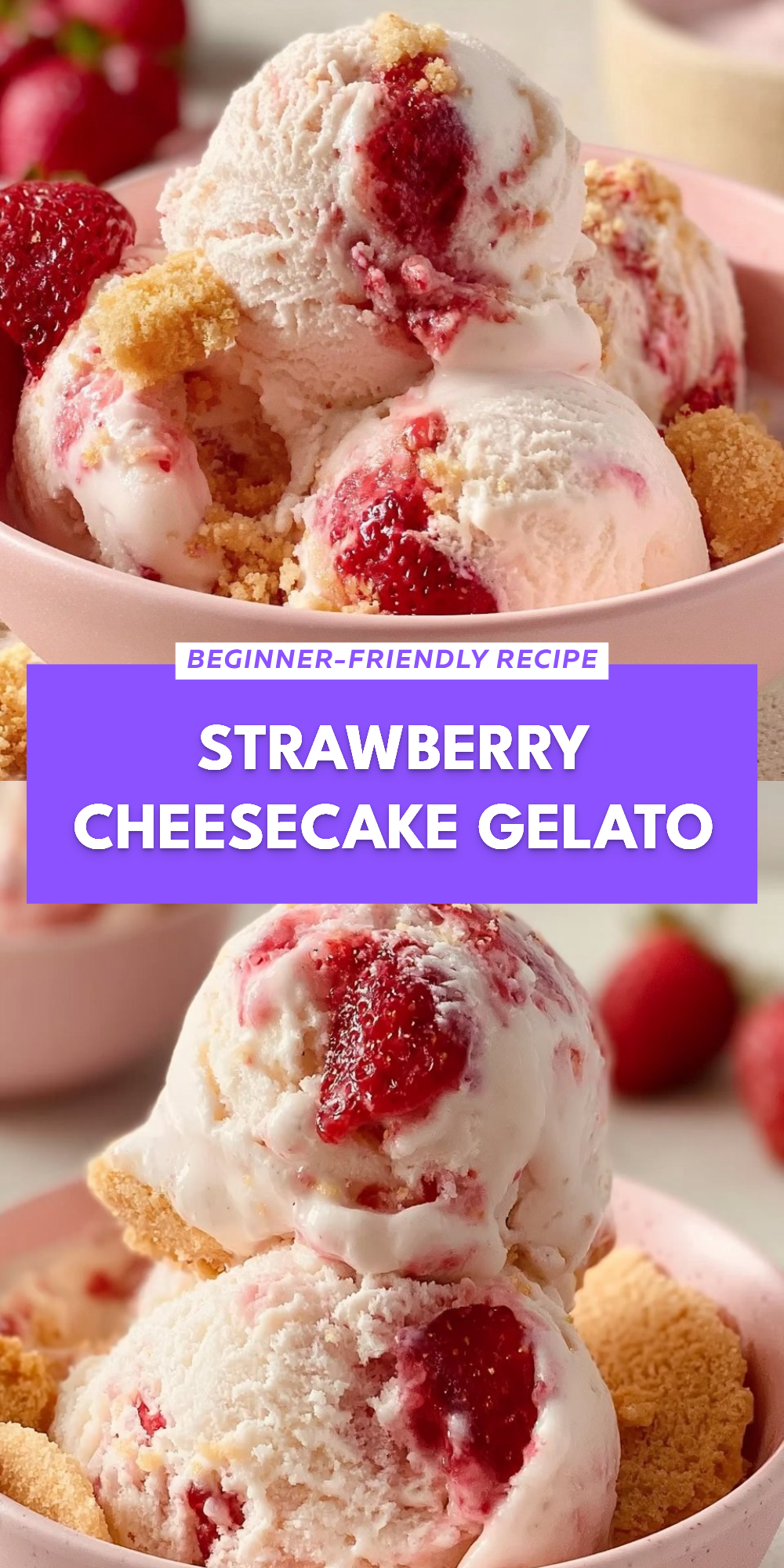 Strawberry Cheesecake Gelato