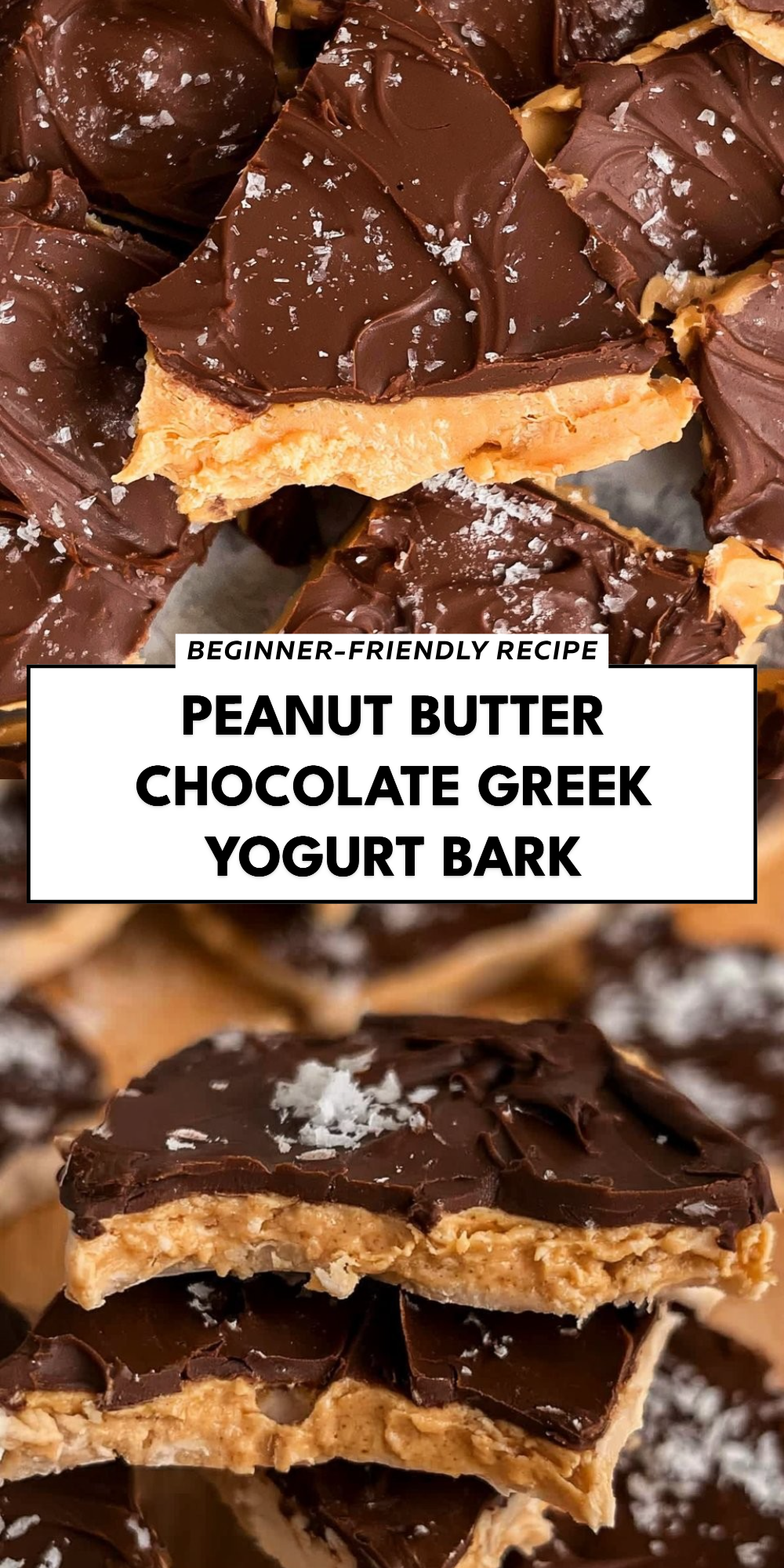 Peanut Butter Chocolate Greek Yogurt Bark
