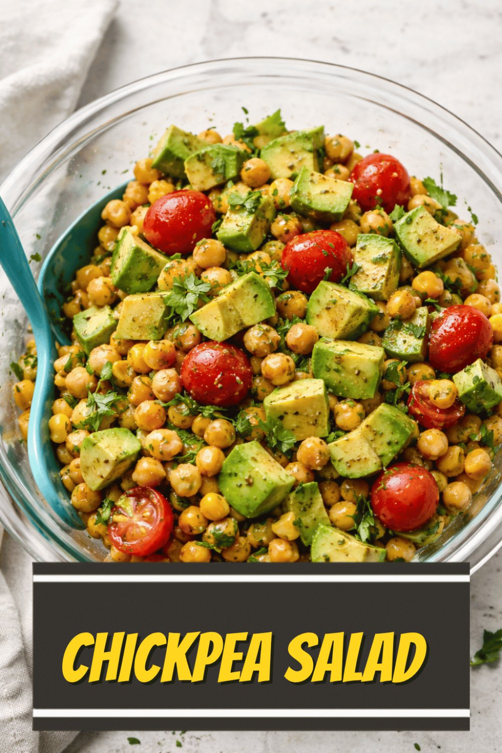 Chickpea Salad with Honey Lemon Garlic Vinaigrette