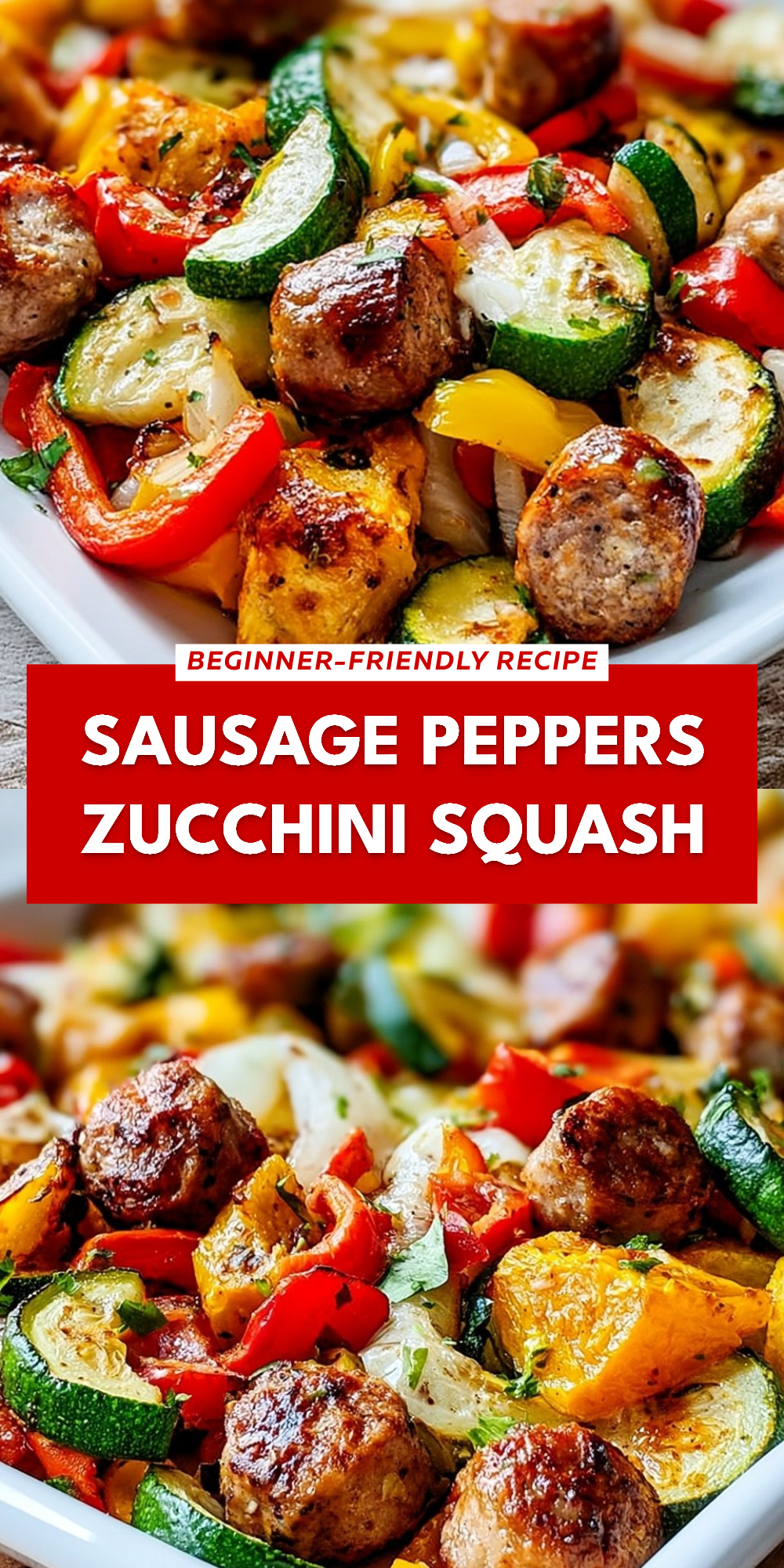 Sausage Peppers Zucchini Squash
