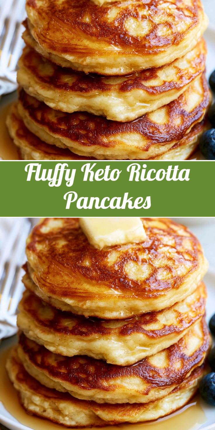 Fluffy Keto Ricotta Pancakes