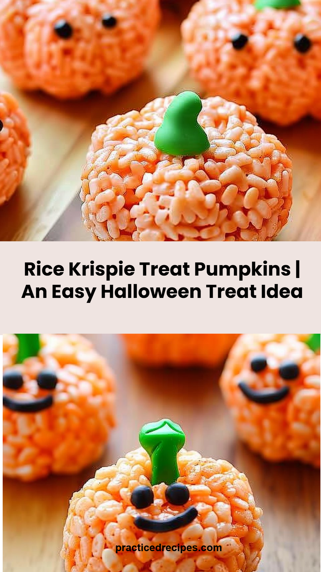 Rice Krispie Treat Pumpkins | An Easy Halloween Treat Idea