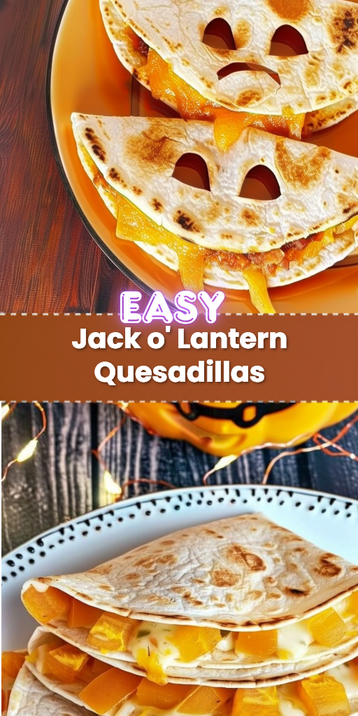 Jack o' Lantern Quesadillas