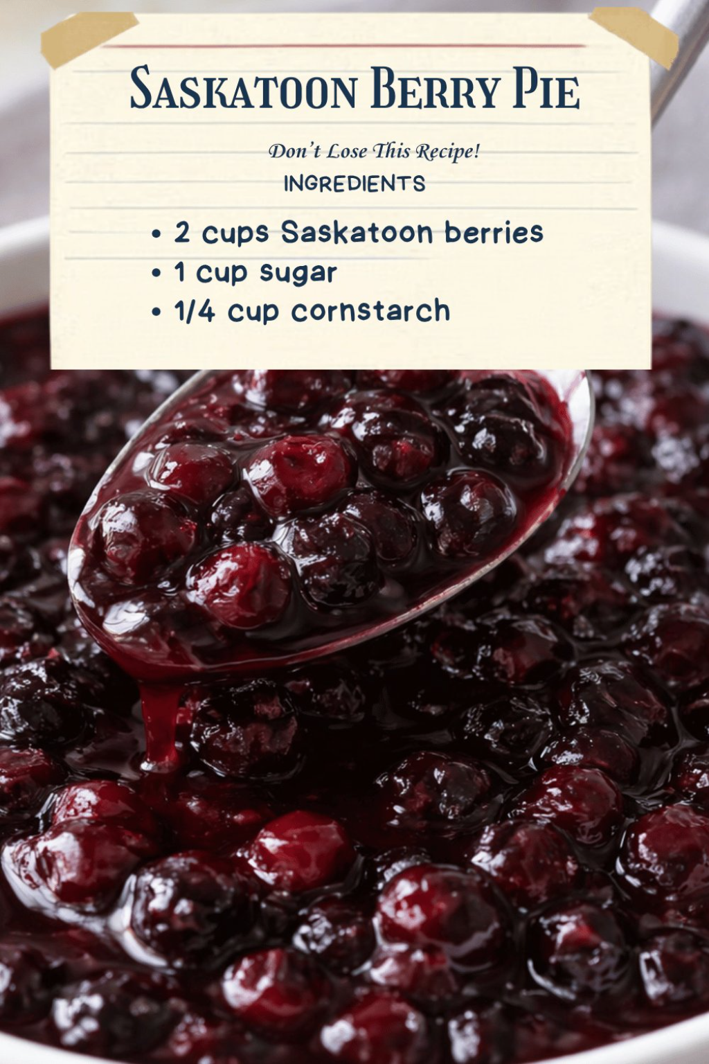 Saskatoon Berry Pie