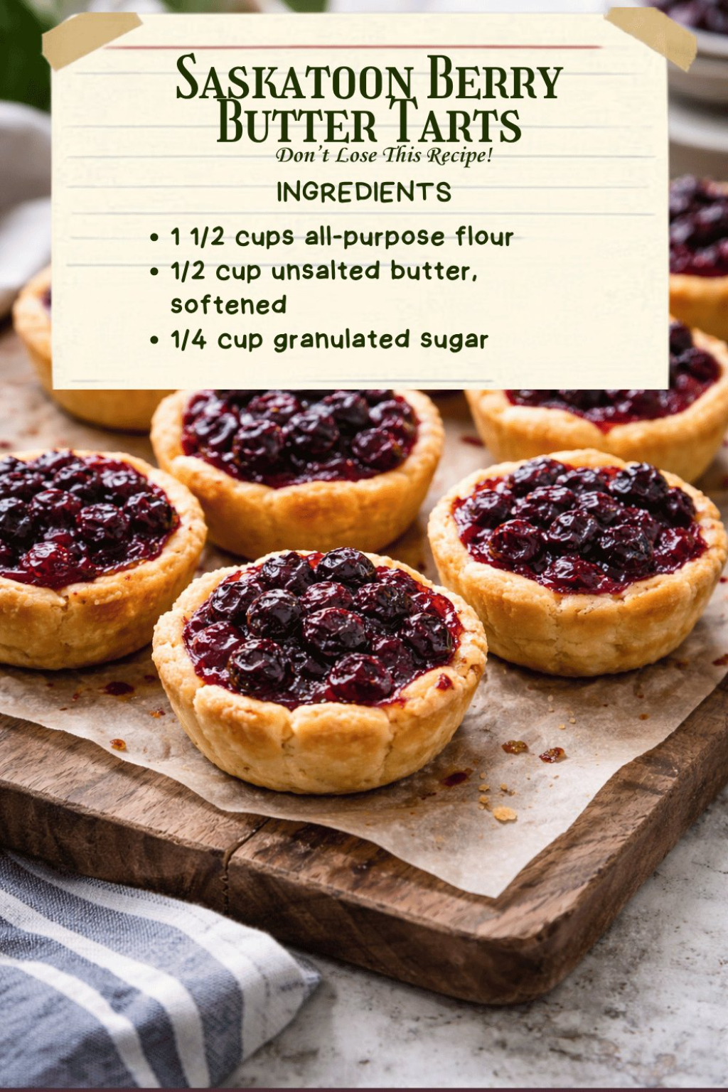 Saskatoon Berry Butter Tarts