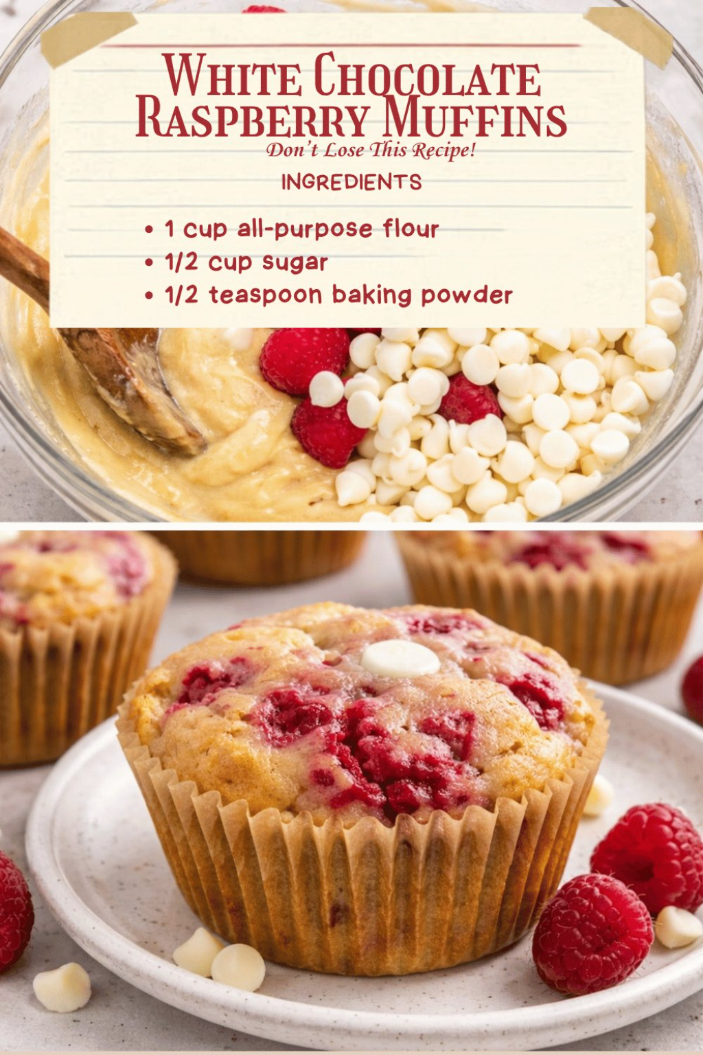 White Chocolate Raspberry Muffins
