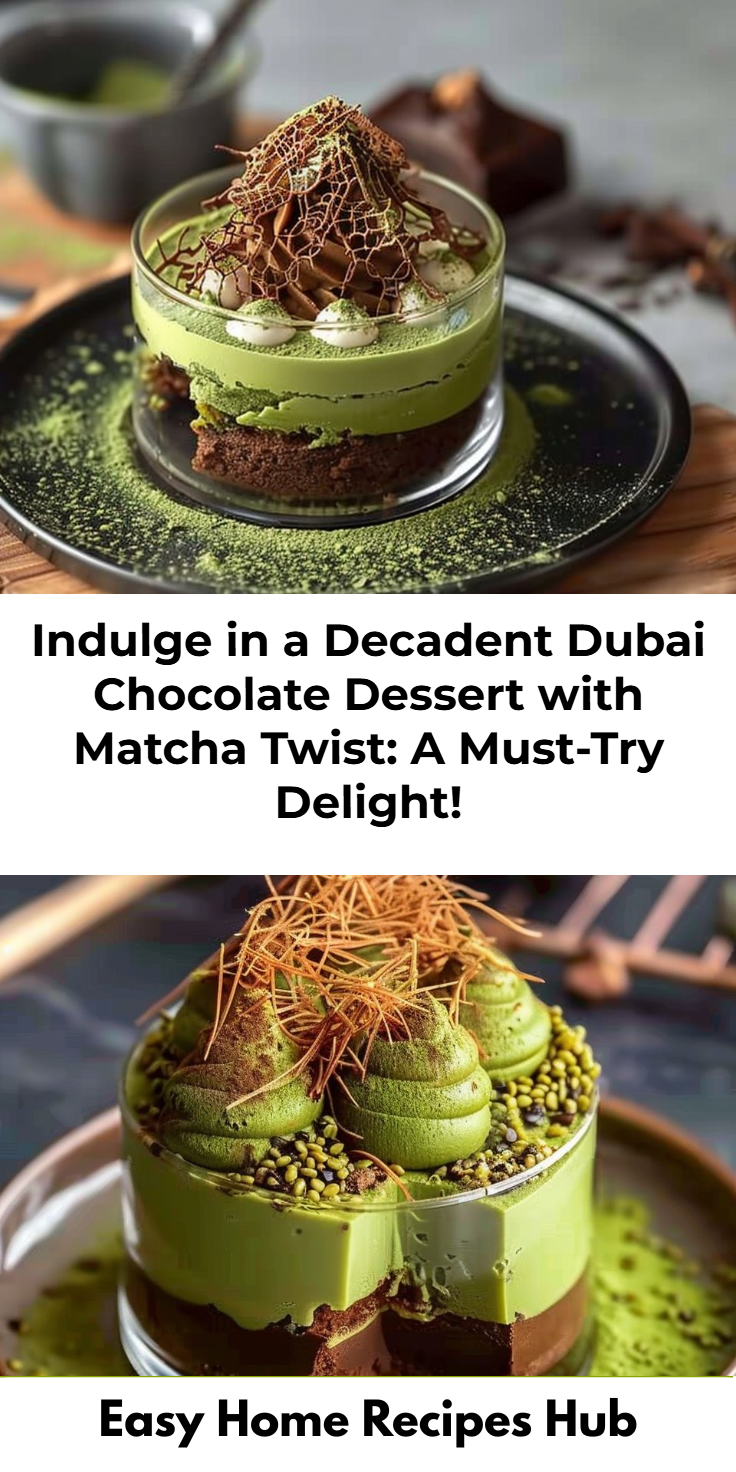 Dubai's Chocolate Dessert with a Matcha Twist