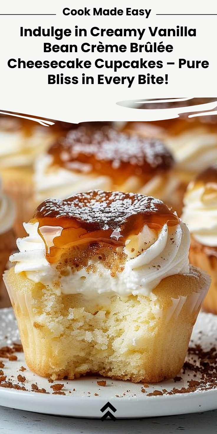 Vanilla Bean Crème Brûlée Cheesecake Cupcakes Recipe
